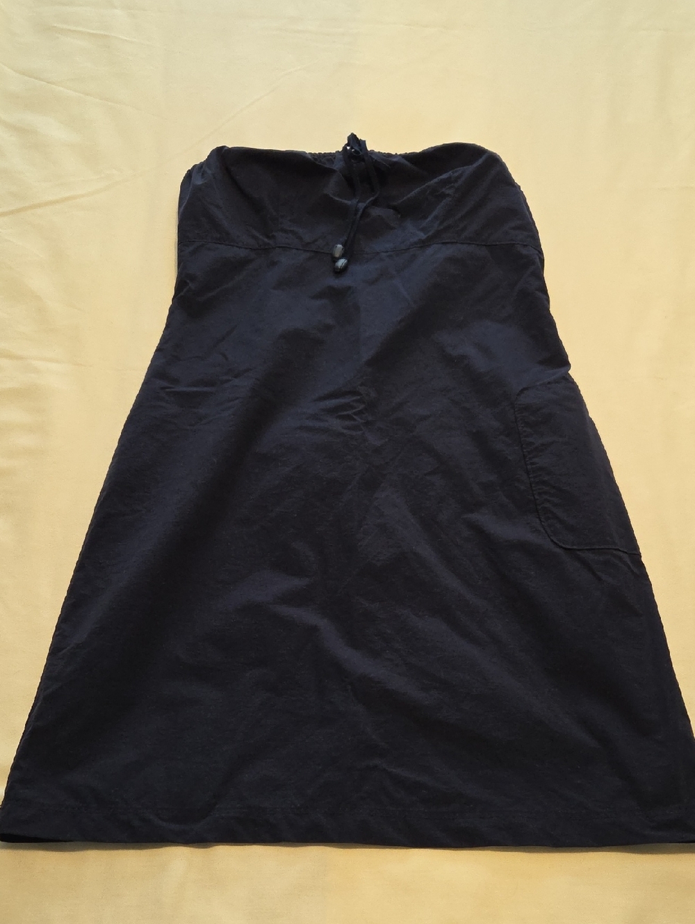 Express Sporty Strapless Navy Dress